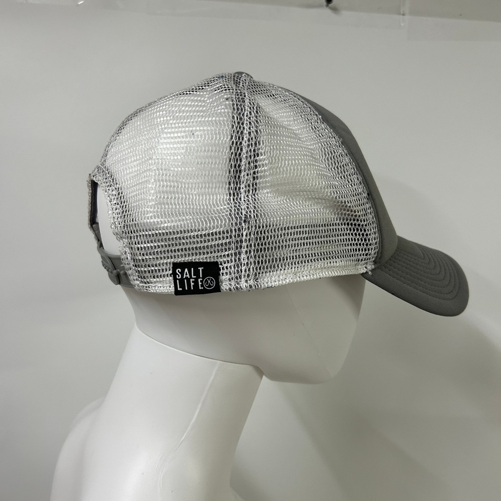 Salt Life Trucker Hat Marlin Graphic Snapback OSFM Gray Blue Coastal Outdoorsy - Picture 4 of 7